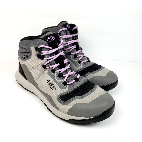 Keen Tempo Mid Womens Size 9.5 Gray Keendry Waterproof Hiking Trail Boot Shoes - Picture 1 of 13